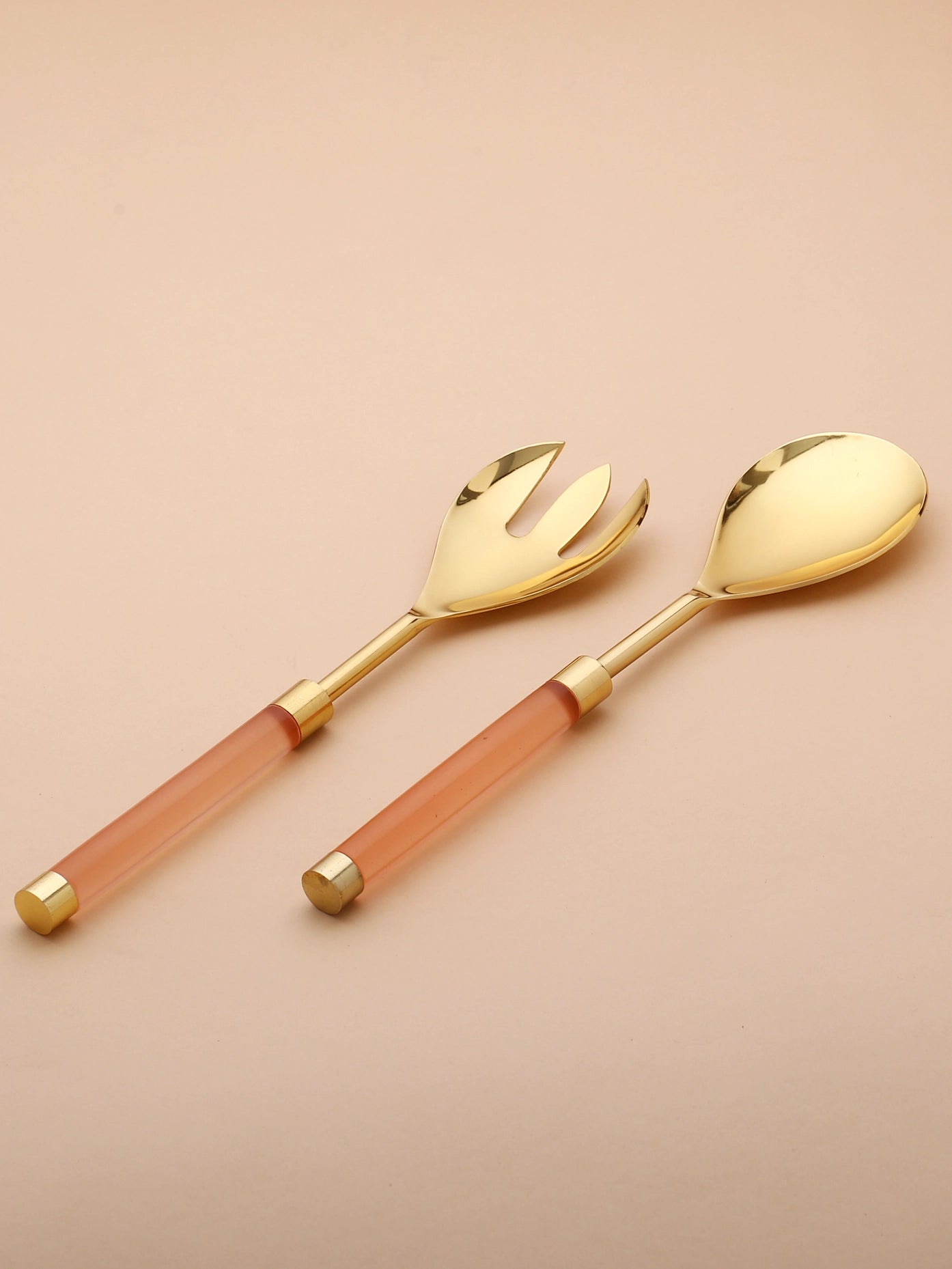 Metal & Resin Salad Server 2- Piece Set-Tiramisu-Urbanheer