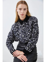 Leopard Print Shirt with Velvet Details