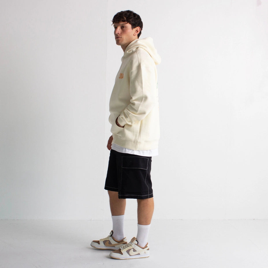 304 Mens Paradise Hoodie Ecru-304 Clothing-S-Urbanheer