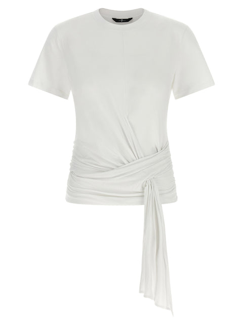 7 For All Mankind Draped Detail T-shirt