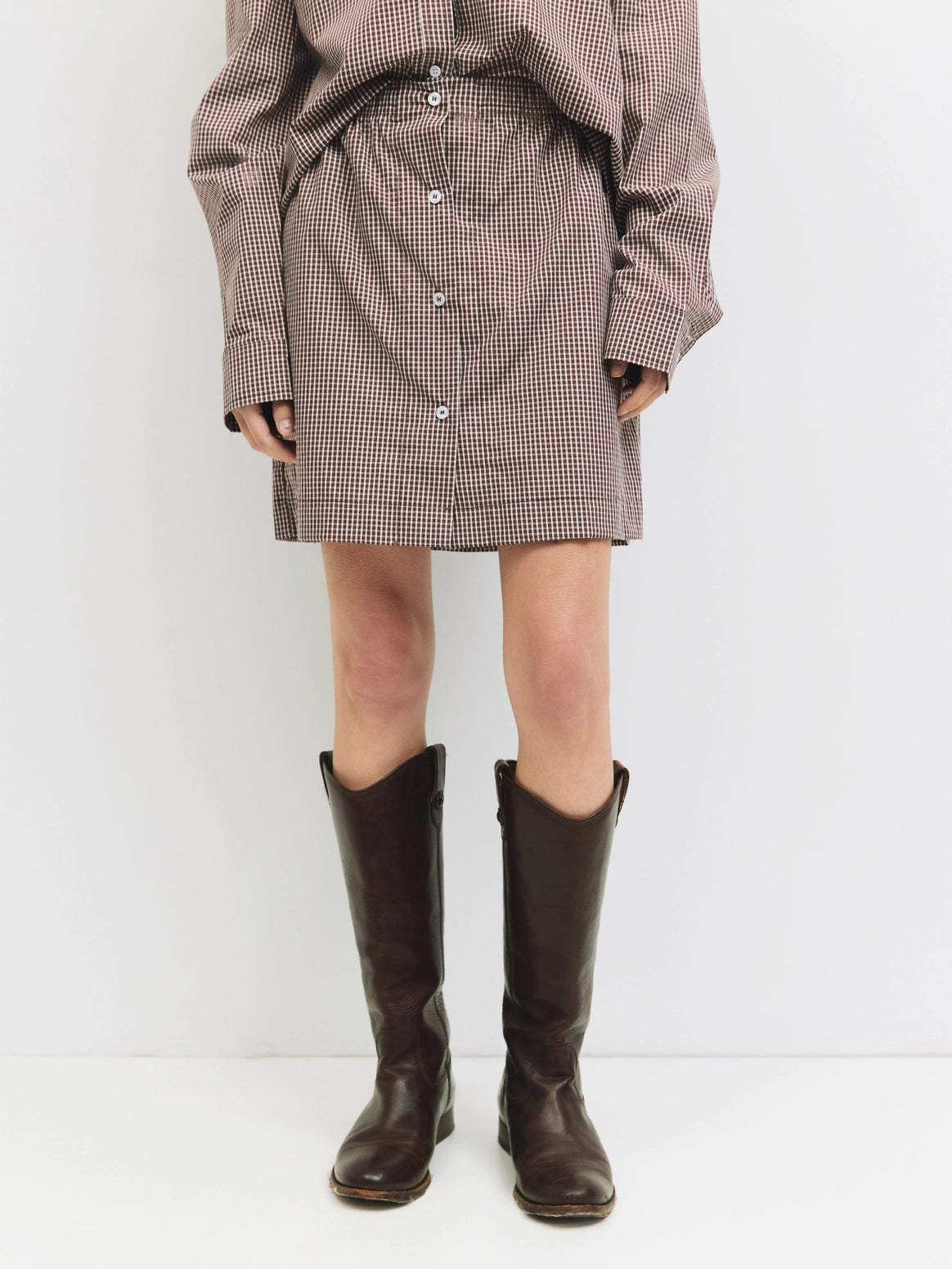 The Gates Skirt Striped Button-Down Mini Skirt