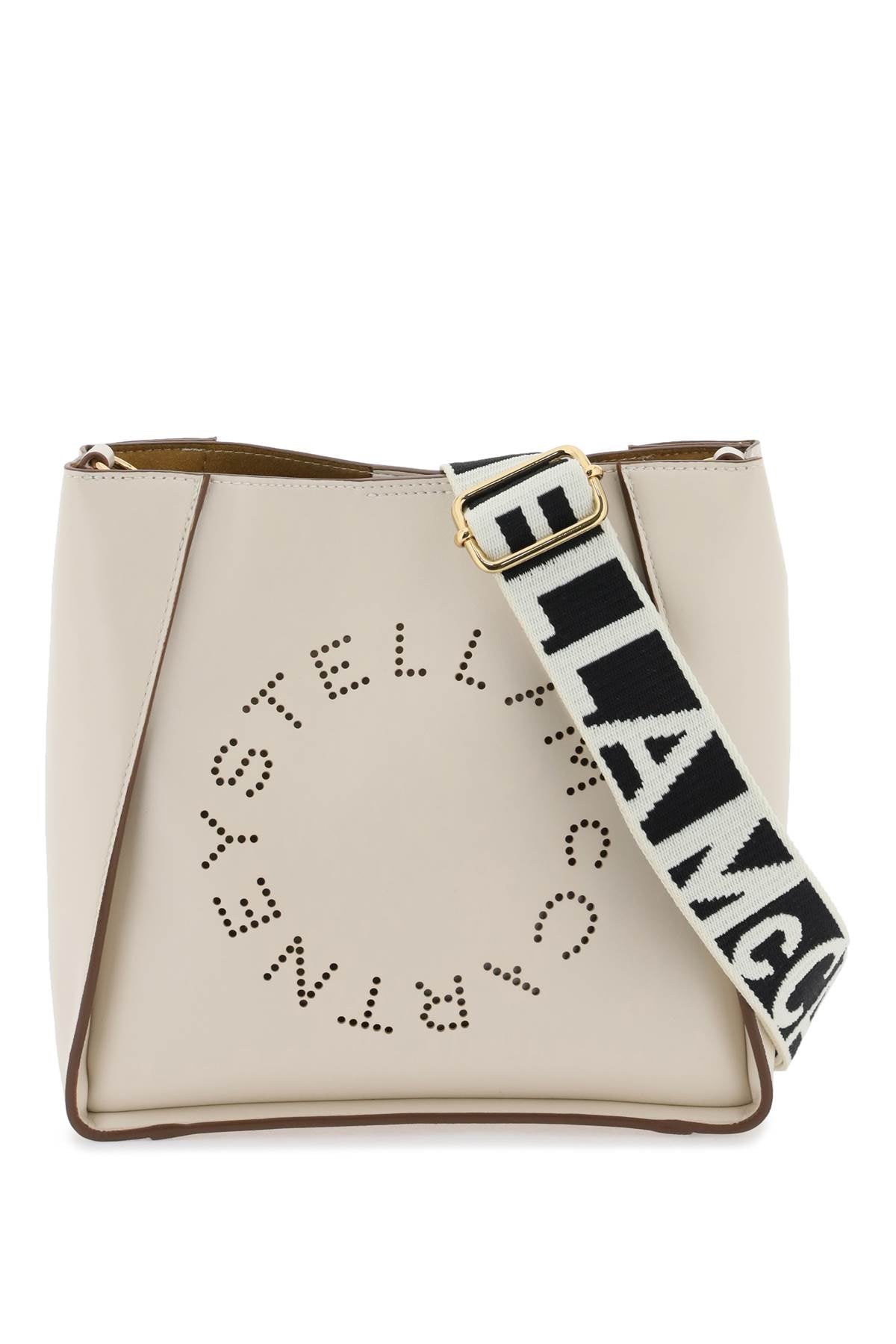 Stella Mccartney Crossbody Bag With Perforated Stella Logo White-Stella McCartney-os-Urbanheer