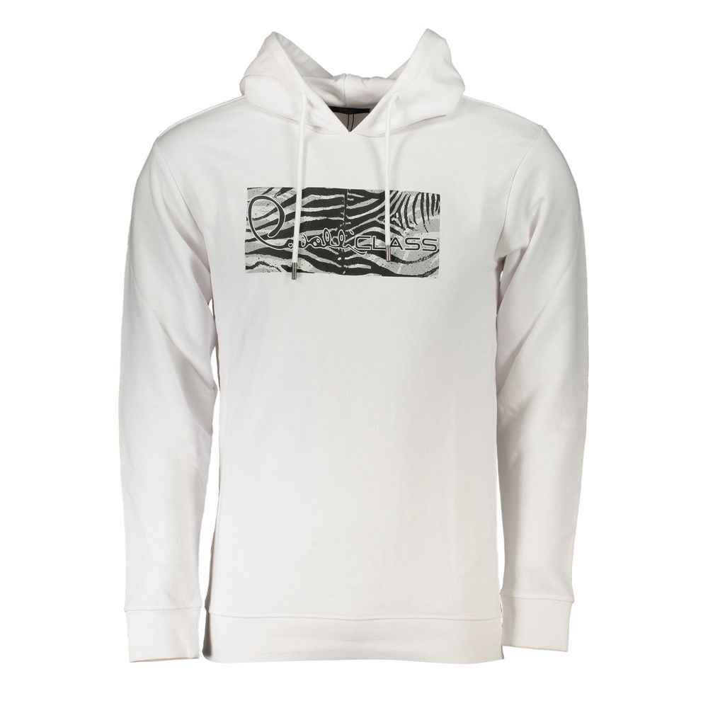 Cavalli Class White Cotton Men Sweater-Cavalli Class-S-Urbanheer