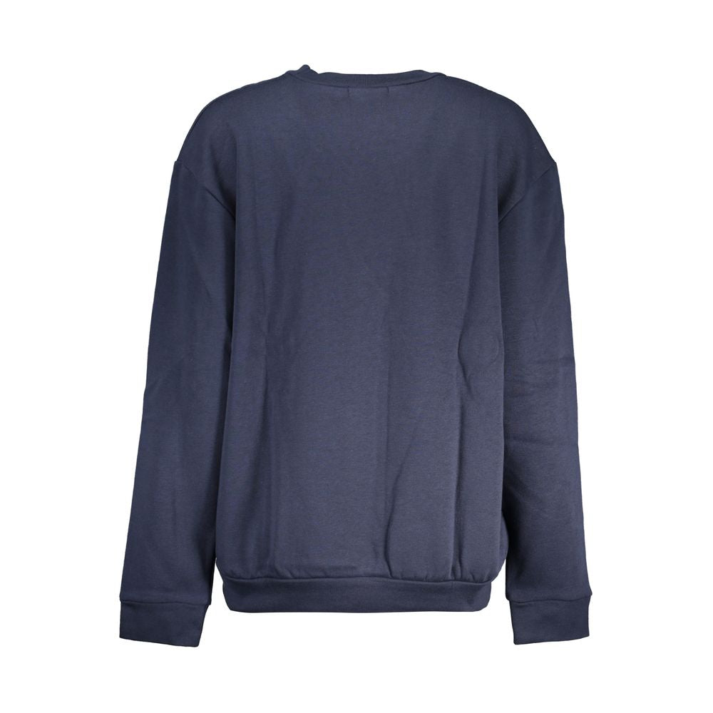 Cavalli Class Elegant Blue Fleece Crew Neck Sweatshirt-Cavalli Class-M-Urbanheer