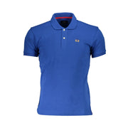La Martina Blue Cotton Men Polo Shirt-La Martina-XXL-Urbanheer