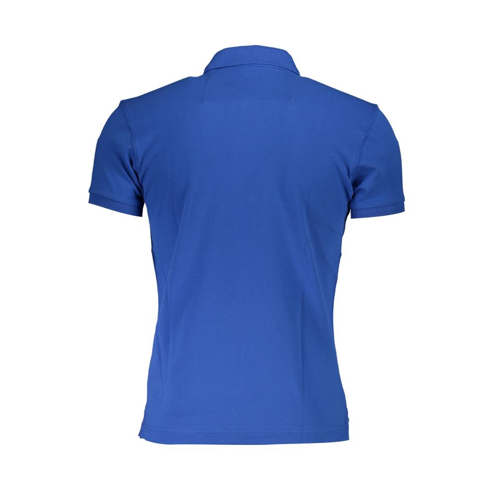 La Martina Blue Cotton Men Polo Shirt-La Martina-XXL-Urbanheer