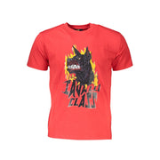 Cavalli Class Red Cotton Men T-Shirt-Cavalli Class-M-Urbanheer