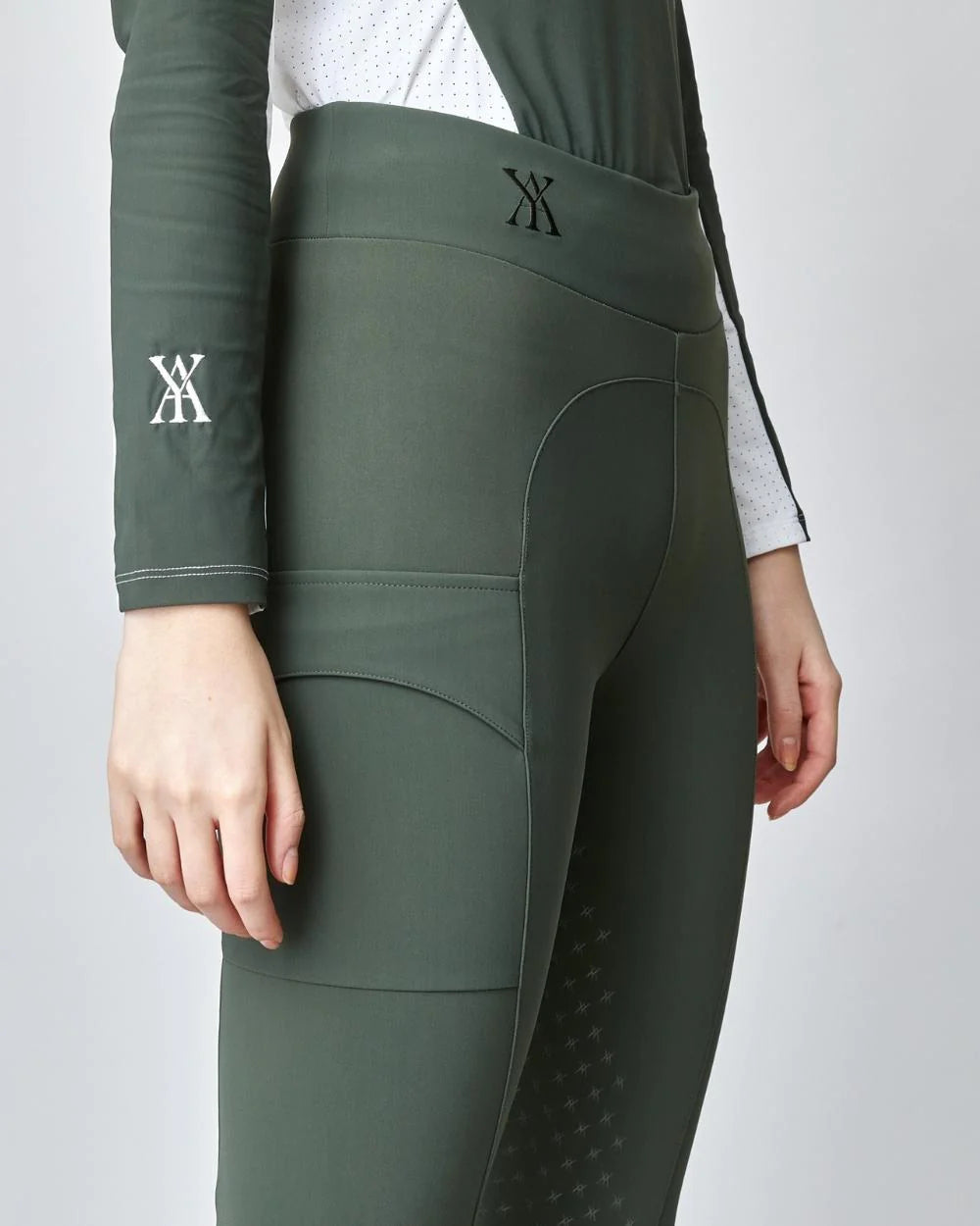 Compression Pull-On Riding Breeches Green-Breeches-Yagya-Green-XXS-Urbanheer