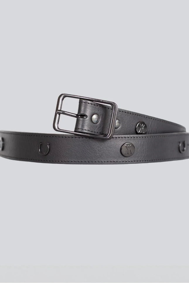 Leather Buckle Belt Black-BELT-Yagya-Urbanheer