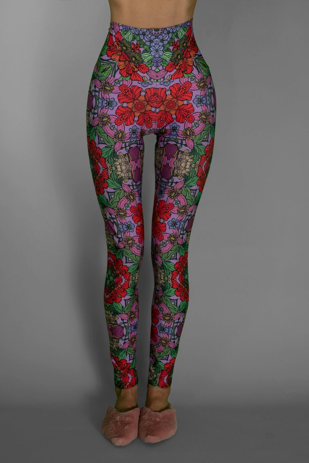 Botanic Illustrations Mystery Red Garden Women'S Leggings-Nuvula-XS-Urbanheer