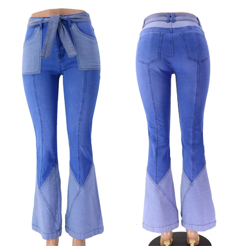 70s Vintage Jeans Flared Pants-Jeans-Rosa Clothing-S-Blue-Urbanheer