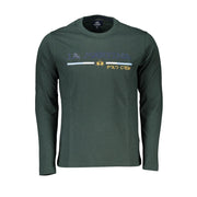 La Martina Elegant Green Embroidered Crew Neck Cotton Tee-La Martina-XXL-Urbanheer