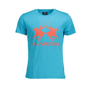 La Martina Blue Cotton Men T-Shirt-La Martina-XXL-Urbanheer