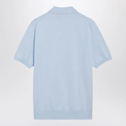 Polo Ralph Lauren Light blue cotton knit polo shirt