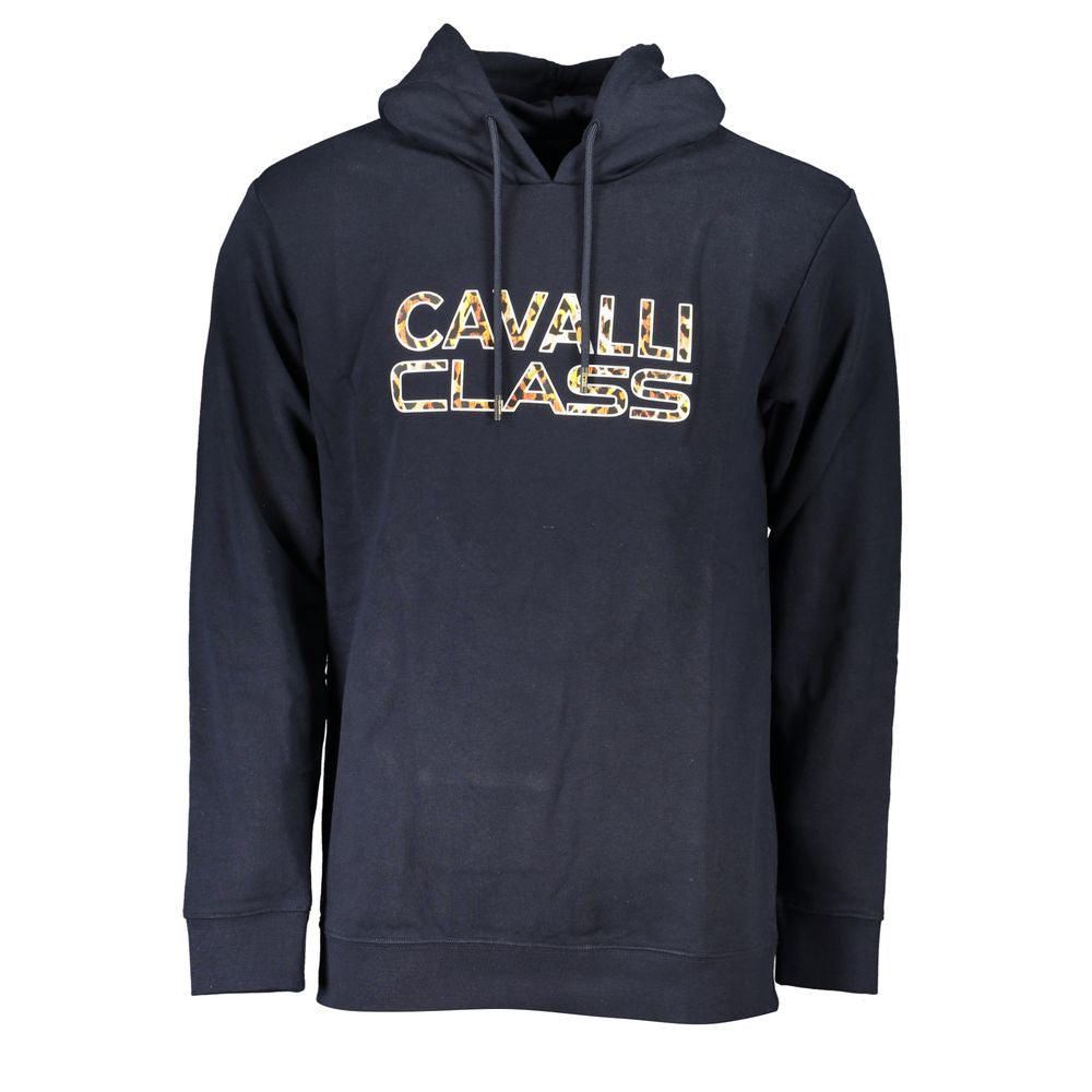 Cavalli Class Blue Cotton Men Sweater-Cavalli Class-S-Urbanheer