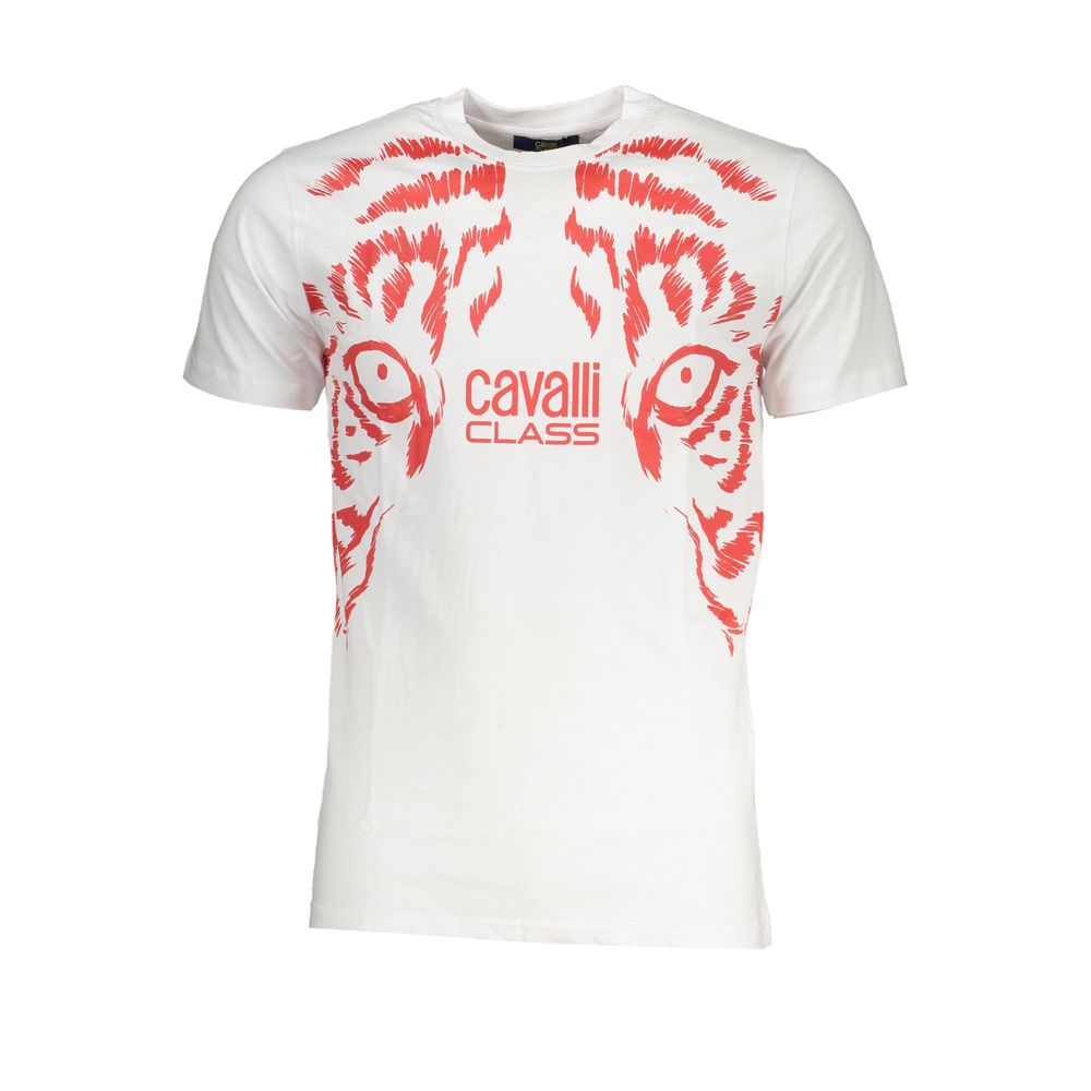 Cavalli Class White Cotton T-Shirt-Cavalli Class-XL-Urbanheer