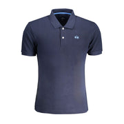 La Martina Blue Cotton Polo Shirt-La Martina-S-Urbanheer