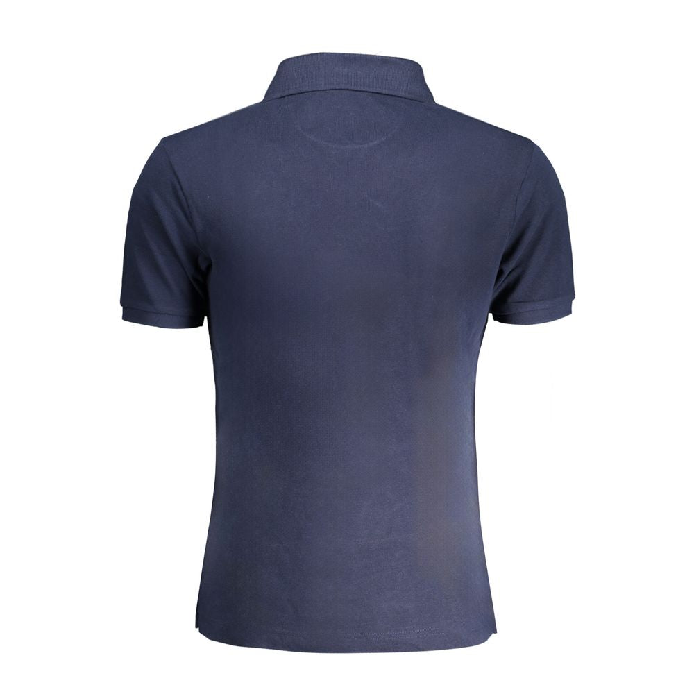 La Martina Blue Cotton Polo Shirt-La Martina-S-Urbanheer