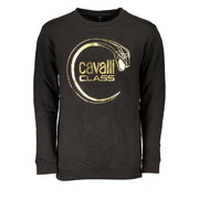 Cavalli Class Black Cotton Sweater-Cavalli Class-3XL-Urbanheer