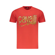 Cavalli Class Red Cotton Men T-Shirt-Cavalli Class-M-Urbanheer