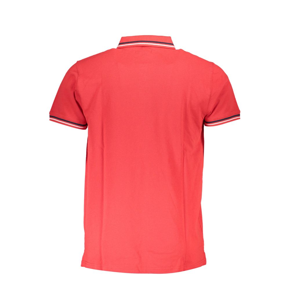 Cavalli Class Red Cotton Polo Shirt-Cavalli Class-M-Urbanheer