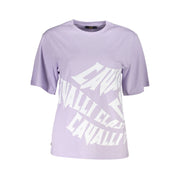 Cavalli Class Purple Cotton Women T-Shirt-Cavalli Class-S-Urbanheer