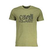 Cavalli Class Green Cotton T-Shirt-Cavalli Class-XL-Urbanheer