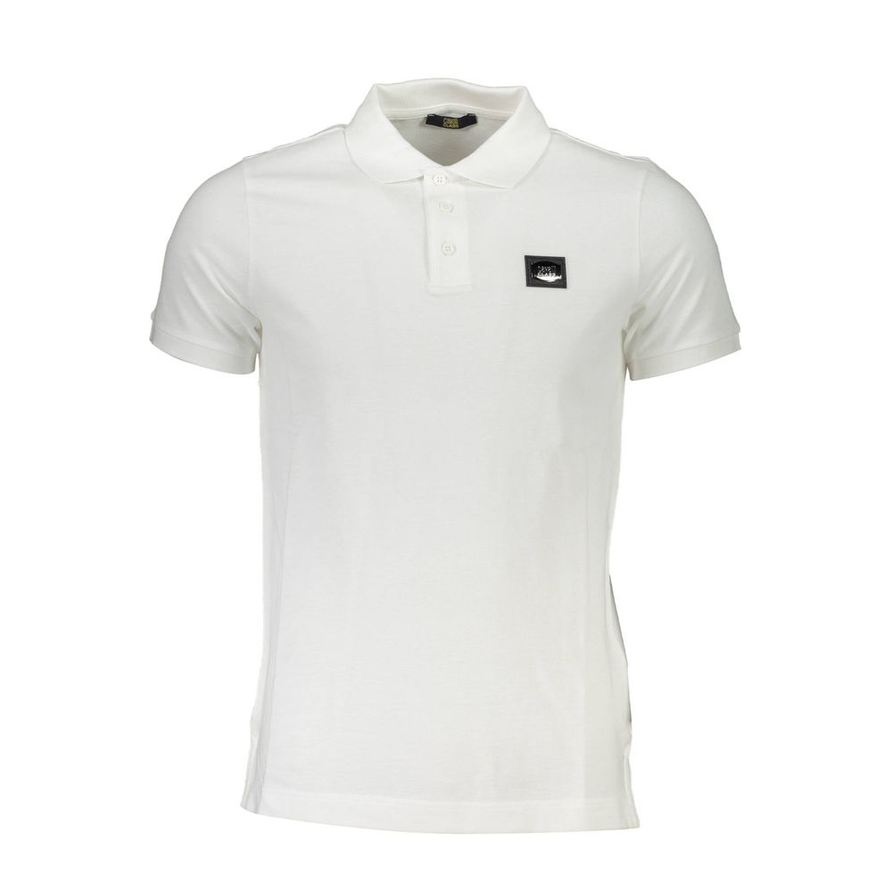 Cavalli Class White Cotton Men Polo Shirt-Cavalli Class-M-Urbanheer