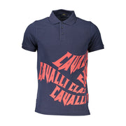 Cavalli Class Blue Cotton Men Polo Shirt-Cavalli Class-L-Urbanheer