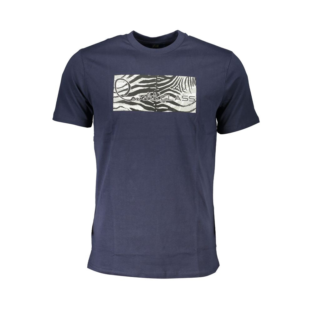 Cavalli Class Blue Cotton T-Shirt-Cavalli Class-L-Urbanheer