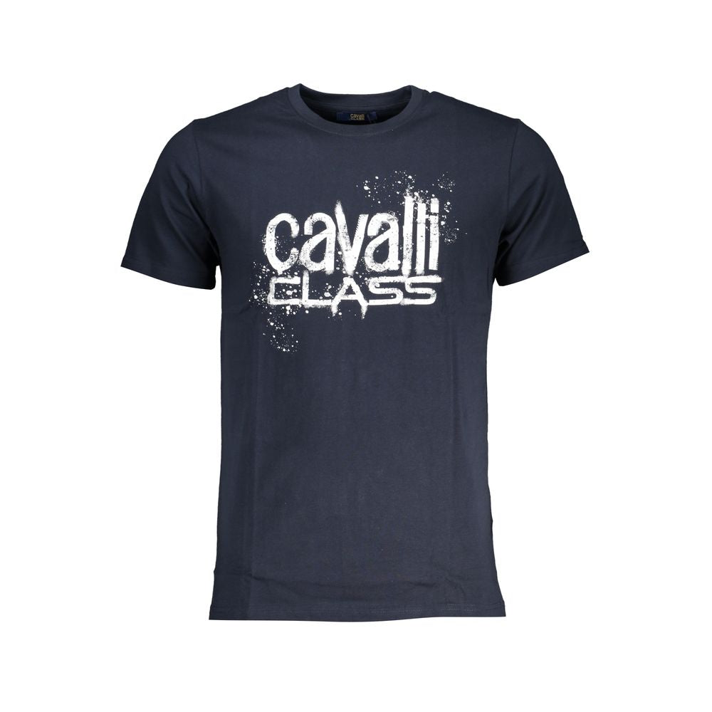 Cavalli Class Blue Cotton T-Shirt-Cavalli Class-XL-Urbanheer
