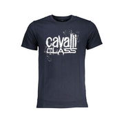Cavalli Class Blue Cotton T-Shirt-Cavalli Class-XL-Urbanheer