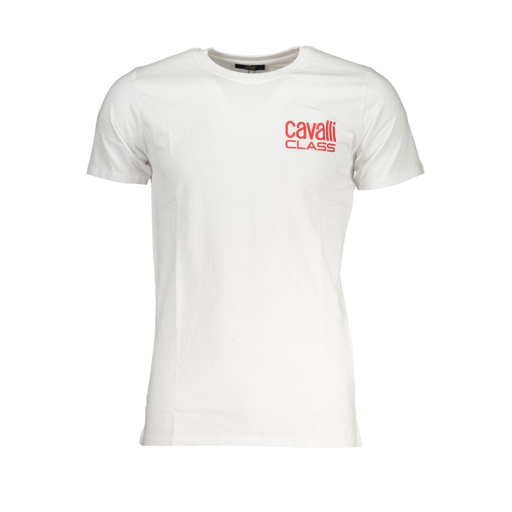 Cavalli Class White Cotton T-Shirt-Cavalli Class-XL-Urbanheer