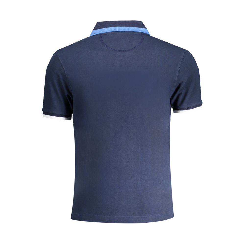 La Martina Blue Cotton Polo Shirt-La Martina-S-Urbanheer