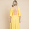 Culture Code Backless Plunge Half Sleeve Tiered Dress-Street 360-LEMONADE-S-Urbanheer