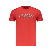 Cavalli Class Red Cotton Men T-Shirt-Cavalli Class-M-Urbanheer