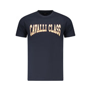 Cavalli Class Blue Cotton Men T-Shirt-Cavalli Class-M-Urbanheer