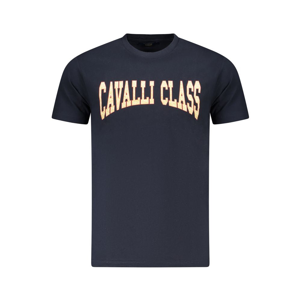 Cavalli Class Blue Cotton Men T-Shirt-Cavalli Class-M-Urbanheer