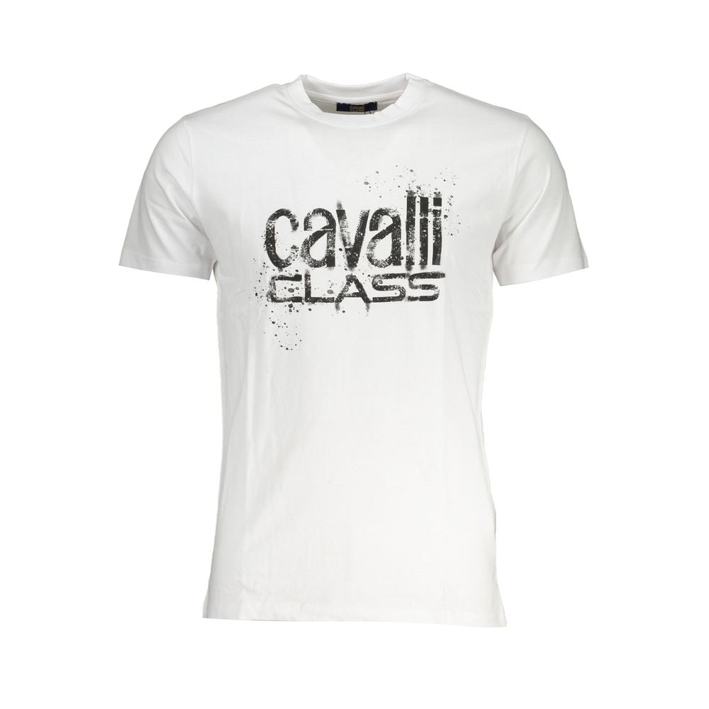 Cavalli Class White Cotton T-Shirt-Cavalli Class-XL-Urbanheer