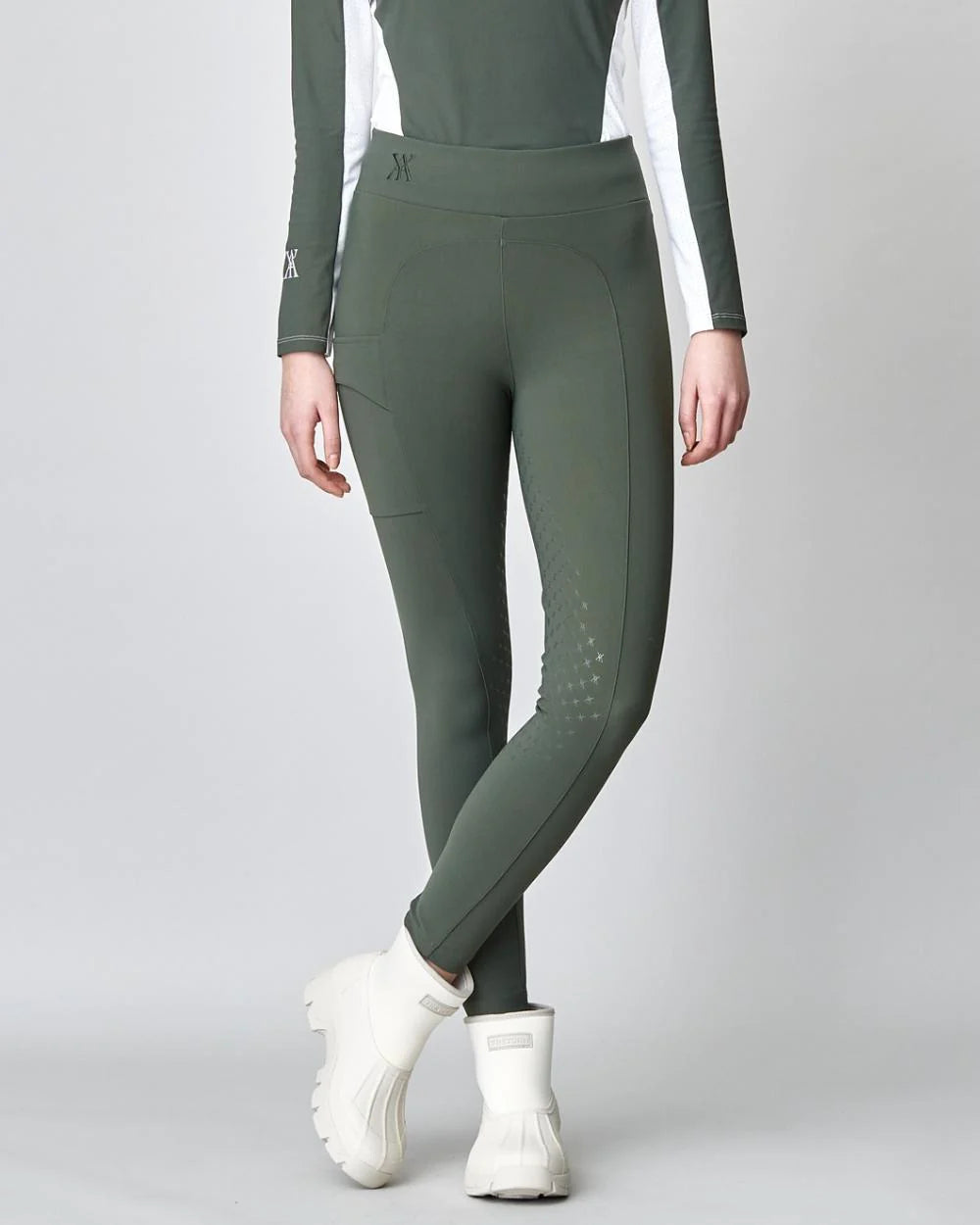 Compression Pull-On Riding Breeches Green-Breeches-Yagya-Green-XXS-Urbanheer