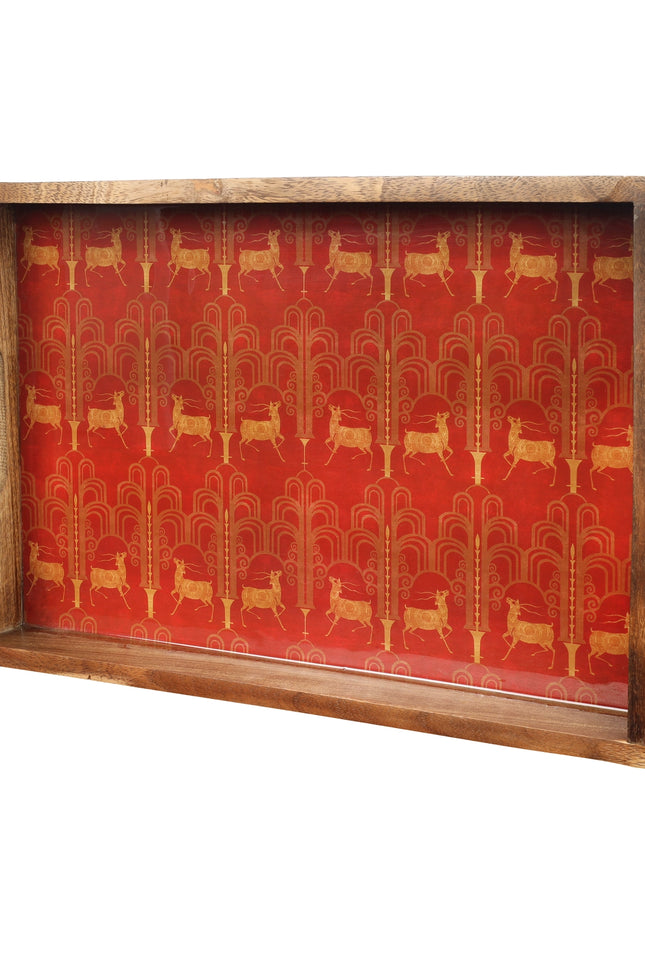 Oh Deer Resin/Wood Decorative Trays (Set Of 3)-Tiramisu-Urbanheer