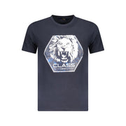 Cavalli Class Blue Cotton Men T-Shirt-Cavalli Class-L-Urbanheer