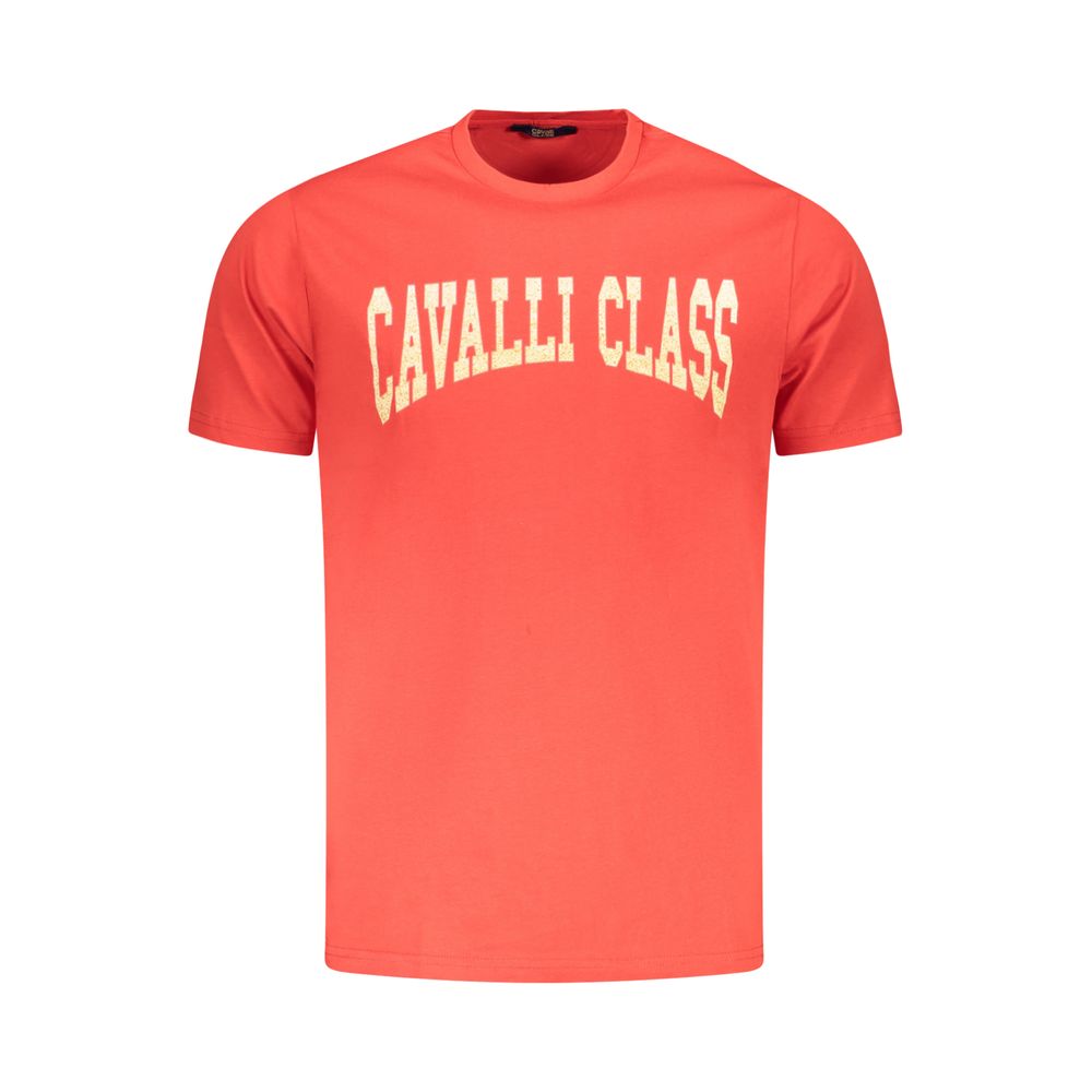 Cavalli Class Red Cotton Men T-Shirt-Cavalli Class-XL-Urbanheer
