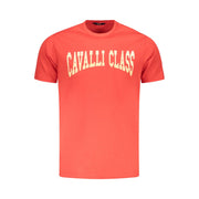 Cavalli Class Red Cotton Men T-Shirt-Cavalli Class-XL-Urbanheer