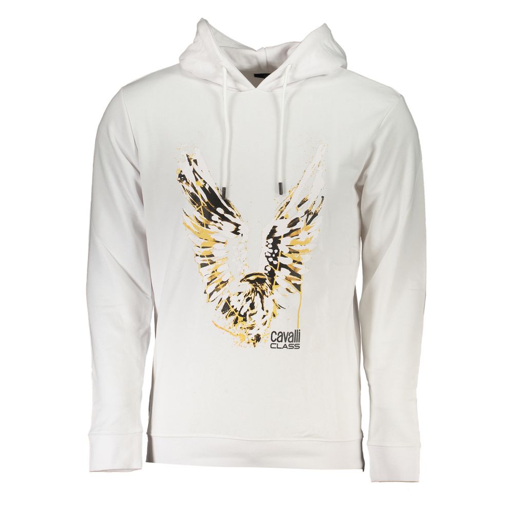 Cavalli Class White Cotton Men Sweater-Cavalli Class-S-Urbanheer