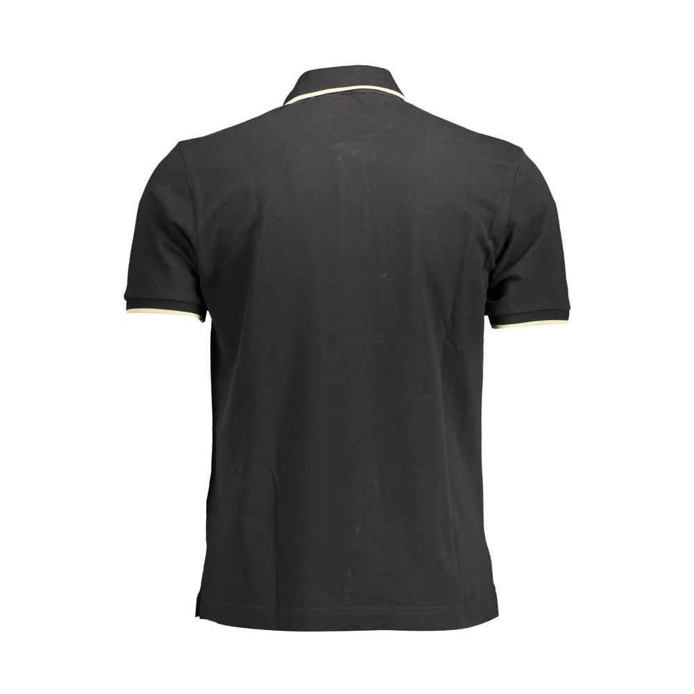 La Martina Black Cotton Men Polo Shirt-La Martina-L-Urbanheer