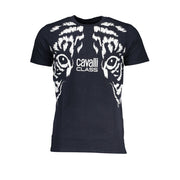 Cavalli Class Blue Cotton T-Shirt-Cavalli Class-L-Urbanheer