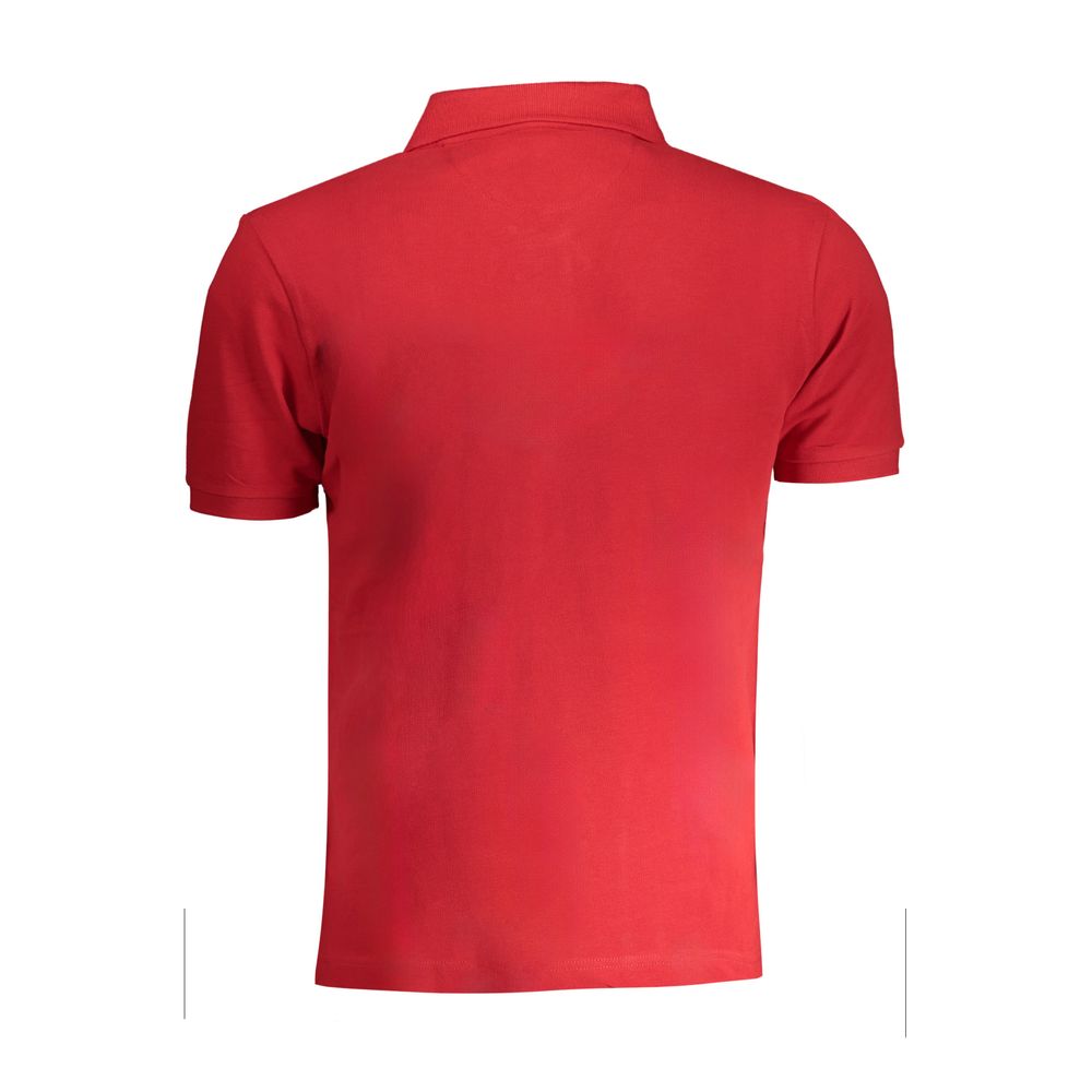 La Martina Red Cotton Polo Shirt-La Martina-S-Urbanheer