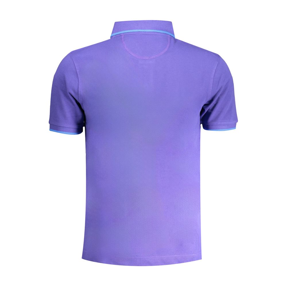 La Martina Purple Cotton Polo Shirt-La Martina-S-Urbanheer