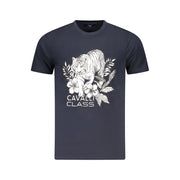 Cavalli Class Blue Cotton Men T-Shirt-Cavalli Class-M-Urbanheer
